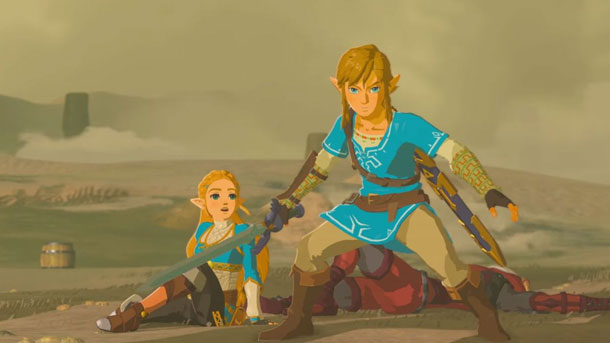 Link proteje Zelda
